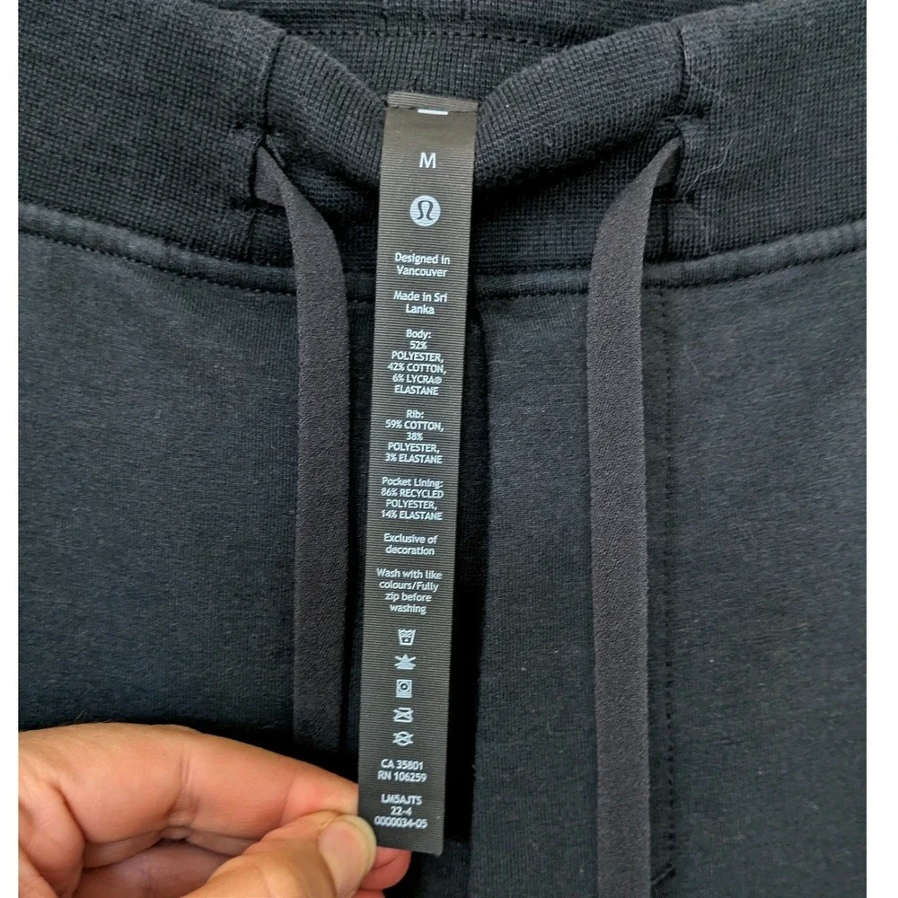 Lululemon City Sweat Jogger‎ Pants Men's M Black Tapered Fleece Drawstring